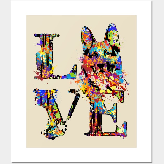 German Shepherd Dog - GSD Wall Art by Nartissima